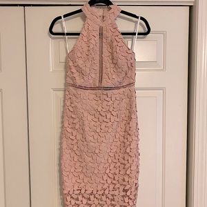 Elegant Lace Halter Dress